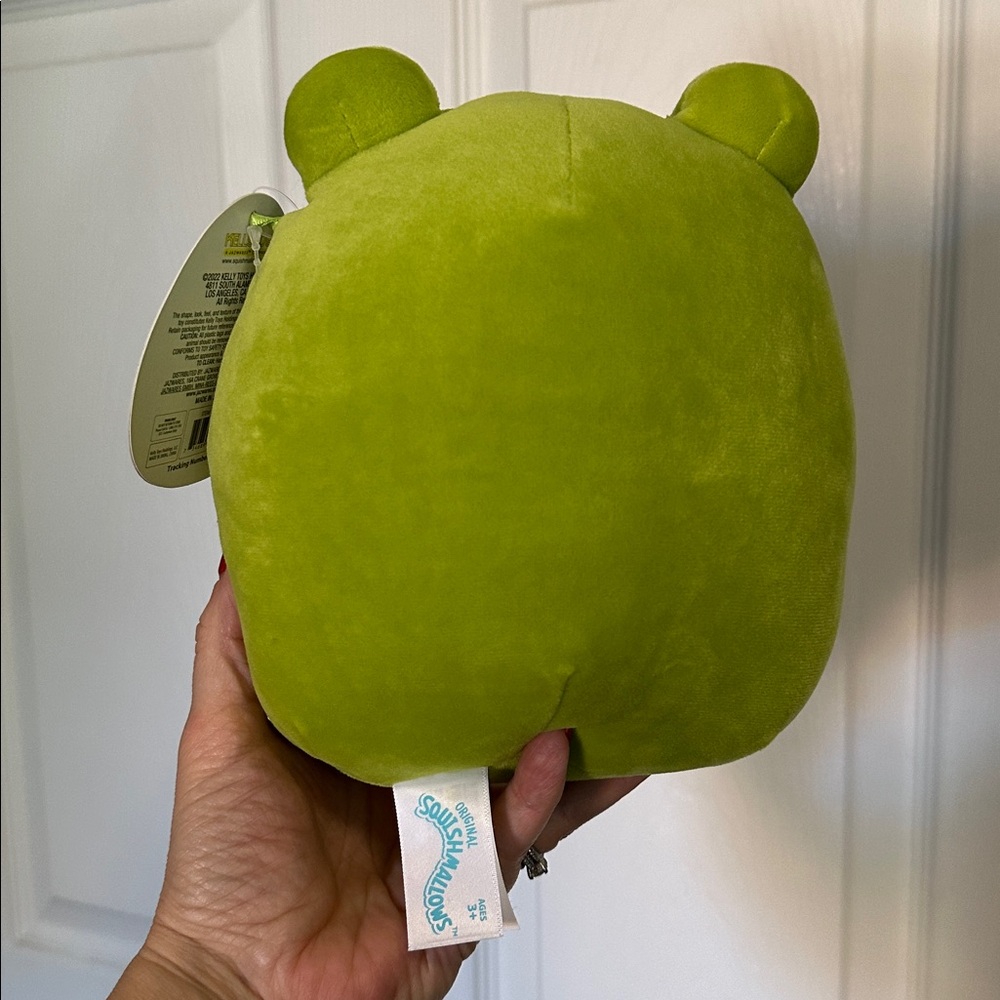 NWT WENDY Squishmallows Green Frog Plush with Floral Design - Picture 3 of 3